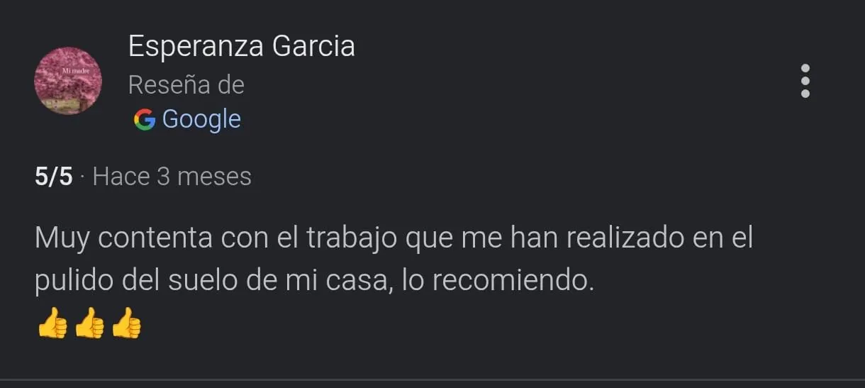 Reseña de cliente de Multiservicios Ferbera